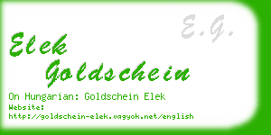 elek goldschein business card